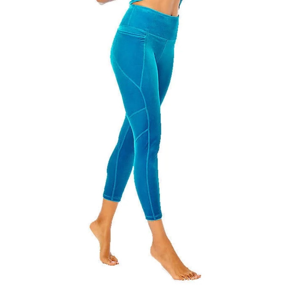 Lilly Pulitzer Luxletic Weekender High Rise Velour Leggings UPF 50+ size large